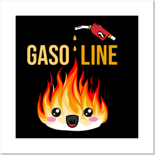 Fire Meet Gasoline Matching Couple Gasoline Posters and Art